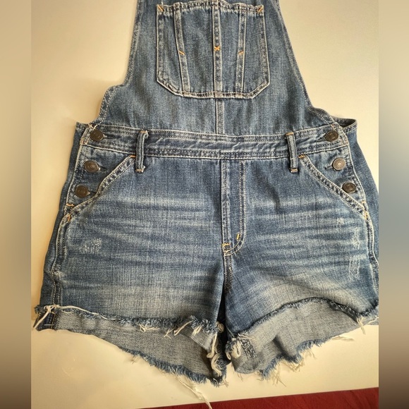 Abercrombie & Fitch Denim Short Overalls S - Picture 5 of 17